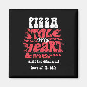 Pizza heeft mijn hart gestolen ~ Grappige Valentij Magneet (Voorkant)
