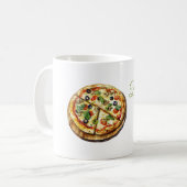 Pizza Heerlijk (lekker) Koffiemok (Voorkant links)