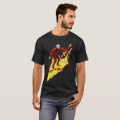 Pizza Hell Skeleton Surfing Fast Food Riding frien T-shirt (Voorkant volledig)
