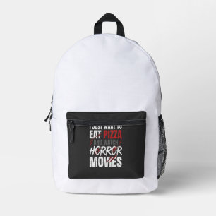Pizza Horror Films Halloween Ontwerp_1 Bedrukte Rugzak