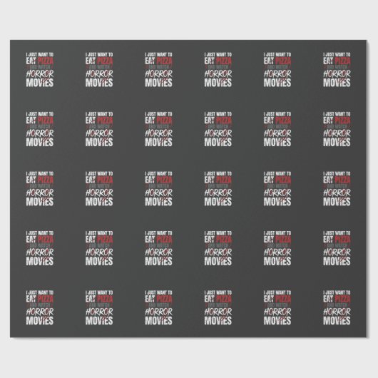 Pizza Horror Films Halloween Ontwerp_1 Cadeaupapier (Vlak)