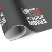 Pizza Horror Films Halloween Ontwerp_1 Cadeaupapier (Rol Hoek)