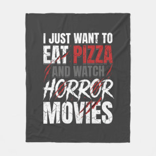 Pizza Horror Films Halloween Ontwerp_1 Fleece Deken