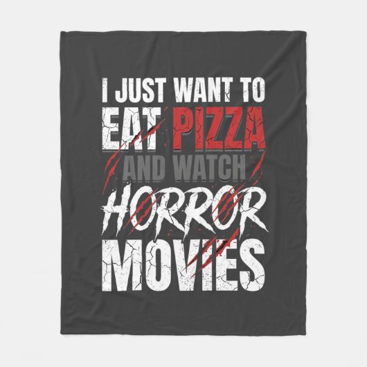 Pizza Horror Films Halloween Ontwerp_1 Fleece Deken (Voorkant)