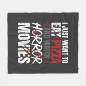 Pizza Horror Films Halloween Ontwerp_1 Fleece Deken (Voorkant (Horizontaal))
