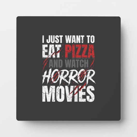 Pizza Horror Films Halloween Ontwerp_1 Fotoplaat (Voorkant)