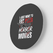 Pizza Horror Films Halloween Ontwerp_1 Grote Klok (Hoek)