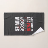 Pizza Horror Films Halloween Ontwerp_1 Handdoek (Handdoek)