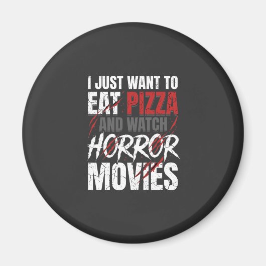 Pizza Horror Films Halloween Ontwerp_1 Magneet (Voorkant)
