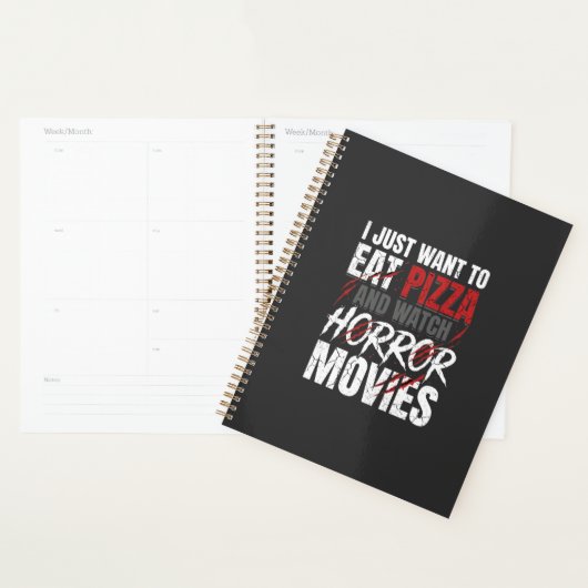 Pizza Horror Films Halloween Ontwerp_1 Planner (Display)