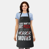 Pizza Horror Films Halloween Ontwerp_1 Schort (Gedragen)