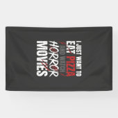 Pizza Horror Films Halloween Ontwerp_1 Spandoek (Horizontaal)
