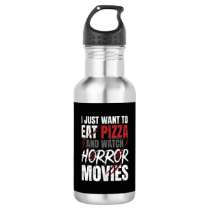 Pizza Horror Films Halloween Ontwerp_1 Waterfles