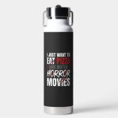 Pizza Horror Films Halloween Ontwerp_1 Waterfles (Voorkant)