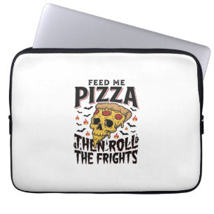 Pizza Horror T-shirt Vintage Gravure Filmavond D Laptop Sleeve
