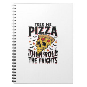 Pizza Horror T-shirt Vintage Gravure Filmavond D Notitieboek