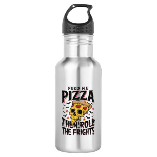 Pizza Horror T-shirt Vintage Gravure Filmavond D Waterfles