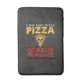 Pizza Horrorfilms Halloween Schedel Vleermuizen Sp Badmat (Voorkant Verticaal)