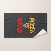 Pizza Horrorfilms Halloween Schedel Vleermuizen Sp Handdoek (Handdoek)