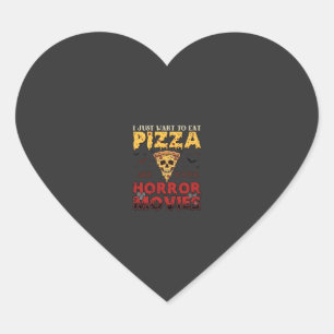 Pizza Horrorfilms Halloween Schedel Vleermuizen Sp Hart Sticker