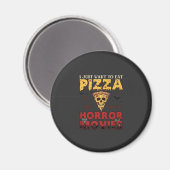 Pizza Horrorfilms Halloween Schedel Vleermuizen Sp Magneet (Voorkant / Achterkant)