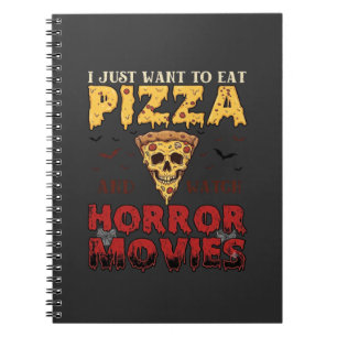 Pizza Horrorfilms Halloween Schedel Vleermuizen Sp Notitieboek