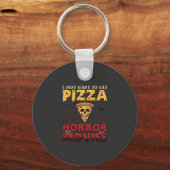 Pizza Horrorfilms Halloween Schedel Vleermuizen Sp Sleutelhanger (Voorkant)