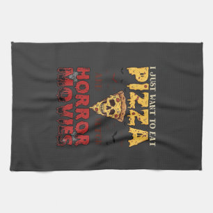 Pizza Horrorfilms Halloween Schedel Vleermuizen Sp Theedoek