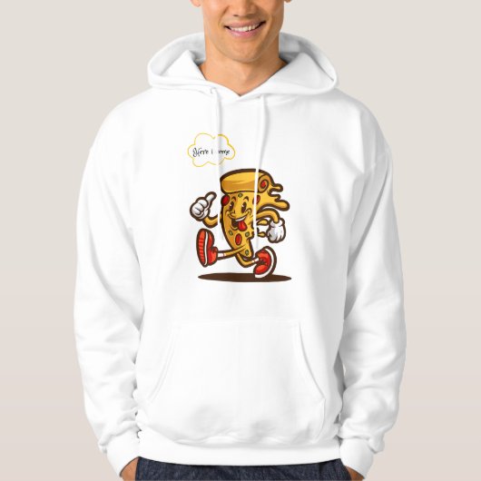 Pizza, ik kom eraan hoodie (Voorkant)