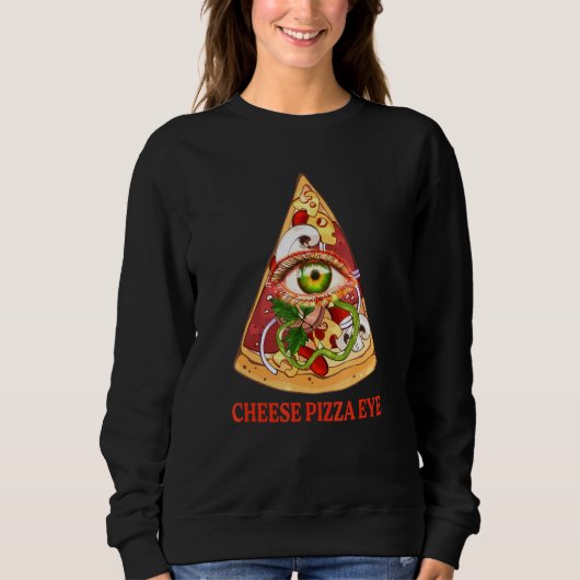 Pizza Illuminati Alle Zien Oog Trui (Voorkant)