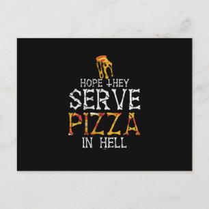 Pizza in de hel feestdagenkaart
