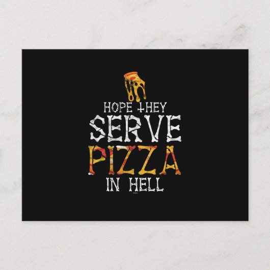Pizza in de hel feestdagenkaart (Voorkant)