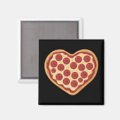 Pizza in hartvorm Cute Valentijnsdag Magneet (Voorkant / Achterkant)