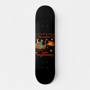 PIZZA IN PIZZAD? HAPPY THANKSGIVING grappige kalko Persoonlijk Skateboard
