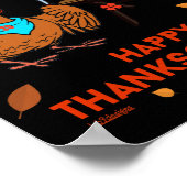PIZZA IN PIZZAD? HAPPY THANKSGIVING grappige kalko Poster (Hoek)