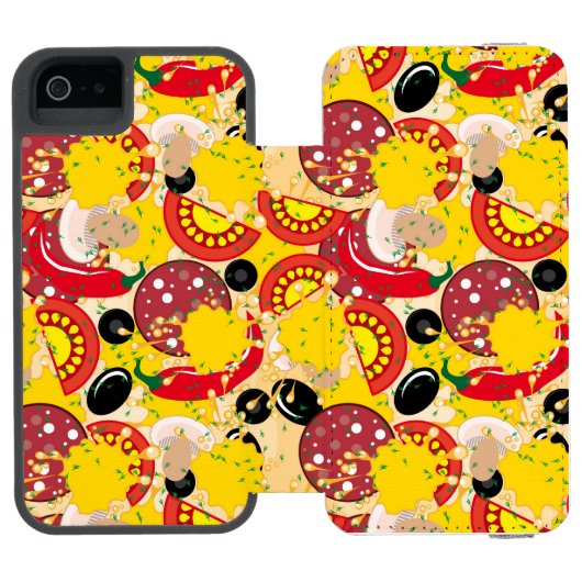 Pizza Incipio iPhone Portemonnee Hoesje (Agenda Open)