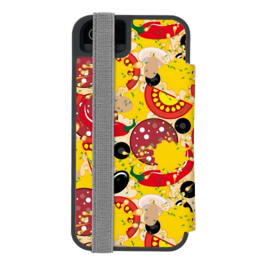 Pizza Incipio iPhone Portemonnee Hoesje (Agenda Achterkant)