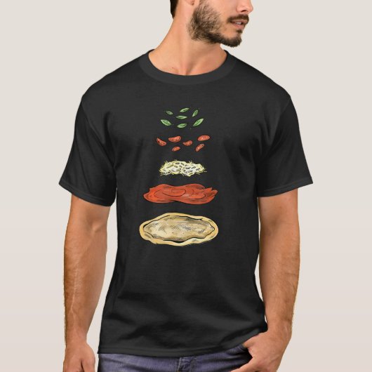 Pizza Ingrediënten Pizza Baking Instructions Pizze T-shirt (Voorkant)