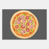 Pizza inpakpapier | 3 vellen | 3 Design Zwart (Voorkant 3)