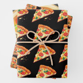 Pizza inpakpapier | 3 vellen | 3 Design Zwart (In situ)