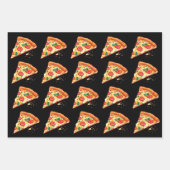 Pizza inpakpapier | 3 vellen | 3 Design Zwart (Voorkant)