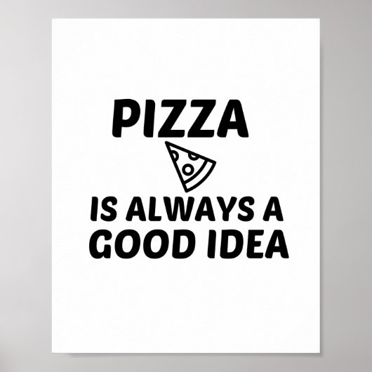PIZZA IS ALTIJD EEN GOED IDEE POSTER (Voorkant)