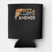 Pizza is altijd het antwoord Pizza liefhebber Blikjeskoeler (Voorkant)