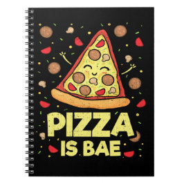 Pizza is Bae - Cute Kawaii Funny Cartoon - Novelty Notitieboek