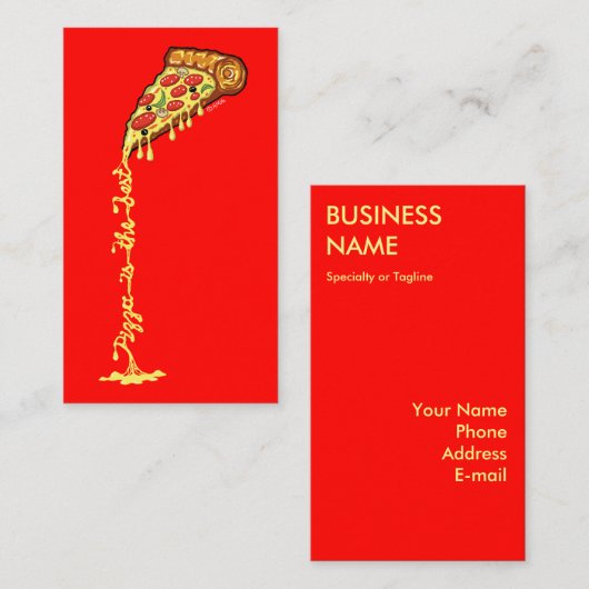 Pizza is de beste visitekaartje (Voorkant / Achterkant)