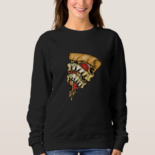 Pizza is een kaakkaas trui (Voorkant)