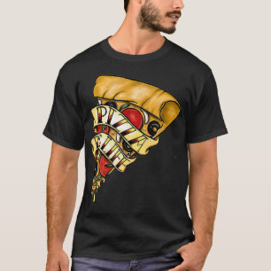 Pizza is een levende kauwgommond t-shirt