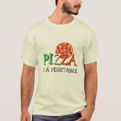 Pizza is een plantaardige stof t-shirt (Voorkant)