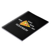 Pizza is gezond - koolhydraten - grappige novelty notitieboek (Linkerzijde)