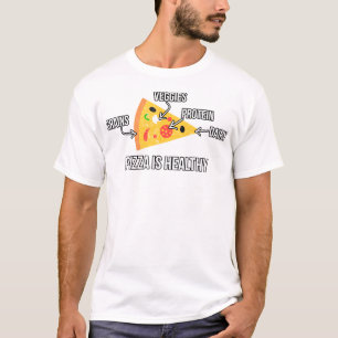 Pizza is gezond - koolhydraten - grappige novelty  t-shirt